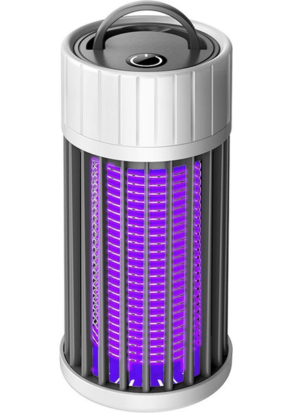 4x Böcek Öldürücü ve Böcek Sinek Çekici Tuzak ve LED Kamp Feneri, Usb/güneş Enerjisi ile Şarj Edilebilir, Böcek Sinek Tuzakları Gri (Yurt Dışından)