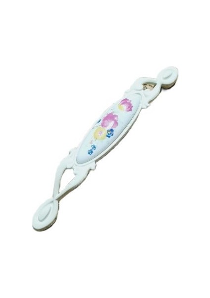 Miray 128 mm Metal Krem Kasa Beyaz Çiçek Desenli / 5 Adet fiyatları