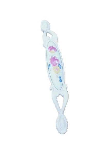 Miray 128 mm Metal Krem Kasa Beyaz Çiçek Desenli / 5 Adet fırsatları