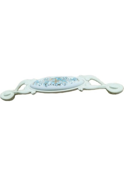 Miray 128 mm Metal Krem Kasa Beyaz Mavi Çiçek Desenli / 5 Adet fiyatları