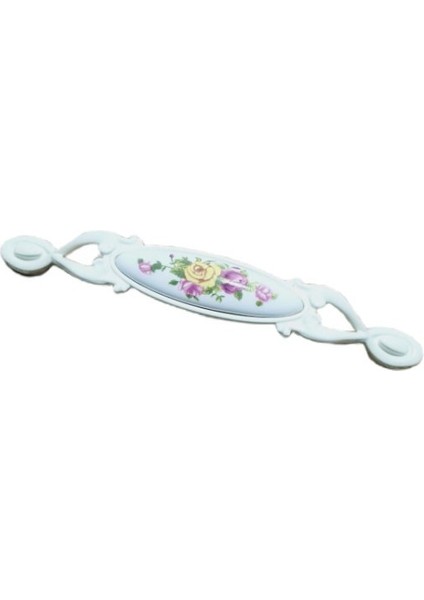 Miray 128 mm Metal Krem Kasa Beyaz Sarı Gül Desenli / 5 Adet fırsatları