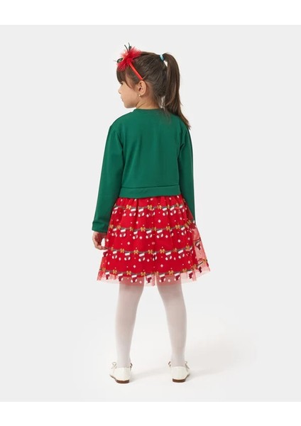 Yılbaşı Fiyonk Detaylı Taçlı Kız Çocuk Elbise fiyatları