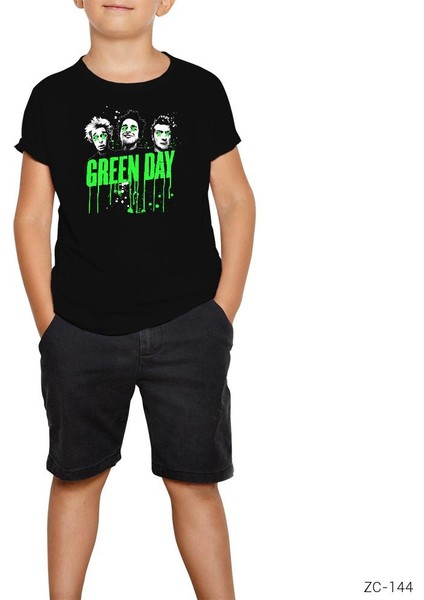 Green Day Group Siyah Çocuk Tişört