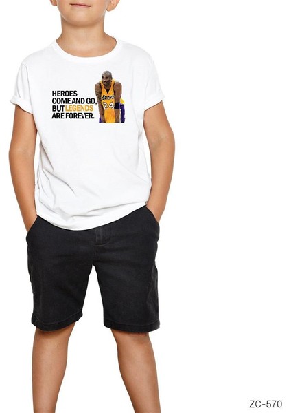 Kobe Bryant Legend Beyaz Çocuk Tişört