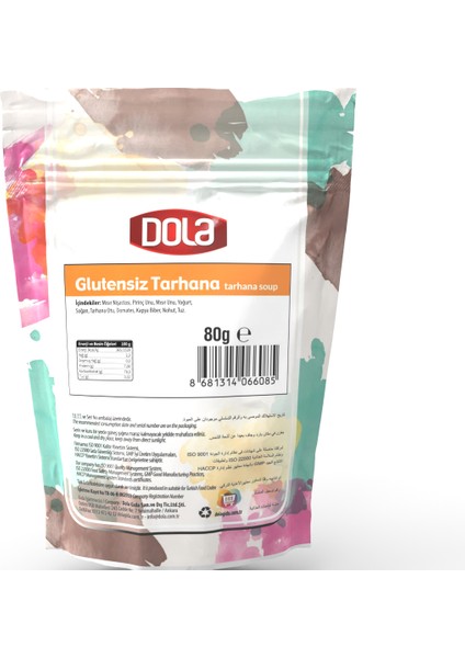 Glutensiz Tarhana 80 gr 3 Adet
