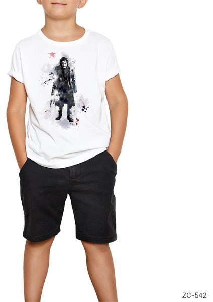 Joker Angry Artwork Beyaz Çocuk Tişört