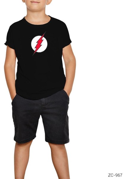 The Flash Red Siyah Çocuk Tişört