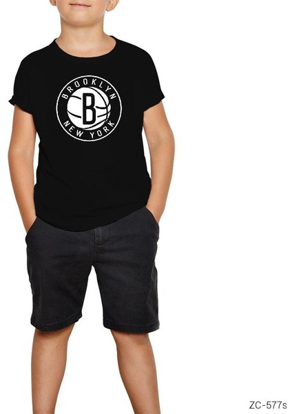 Brooklyn Nets 2 Siyah Çocuk Tişört