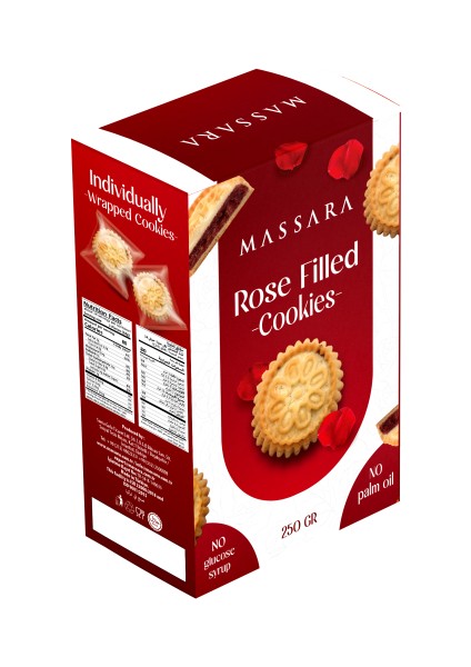Gül Yaprak Dolgulu Tekli Sargılı Kurabiye 250 gr