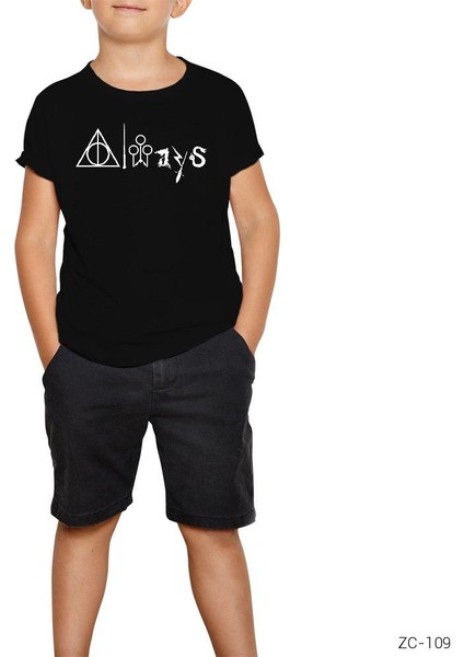 Harry Potter Always Siyah Çocuk Tişört