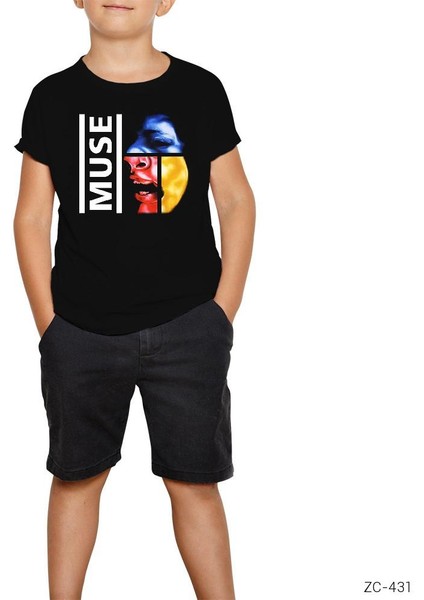 Muse 1998 Album Cover Siyah Çocuk Tişört