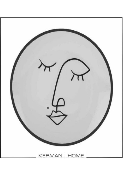 Face Seramik Pasta Tabağı 20 cm Desen3