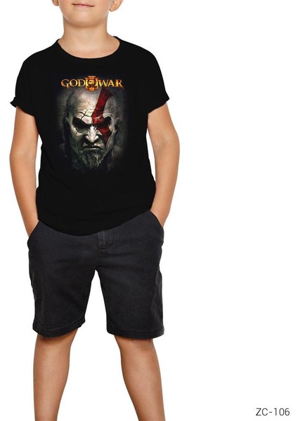God Of War 2 Siyah Çocuk Tişört