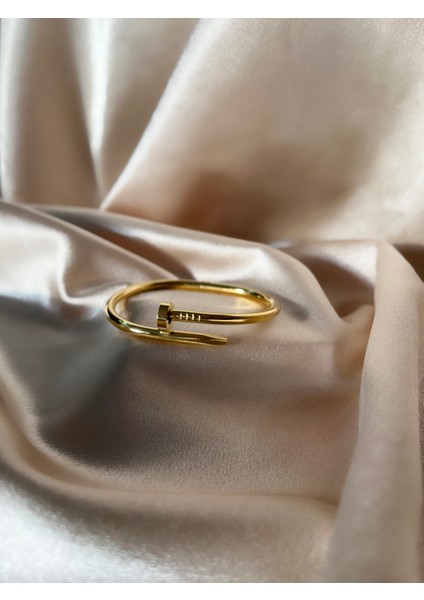 Çivi Model Gold Çelik Kelepçe Bileklik fiyatları