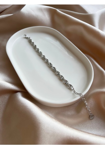 Kalın Sarmal Silver Çelik Bileklik fiyatları