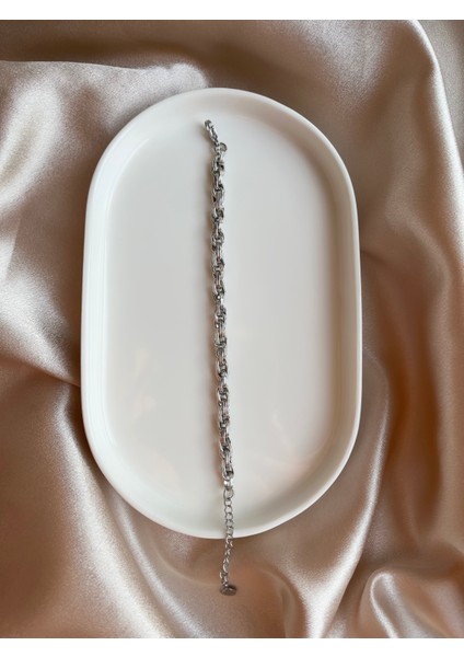 Kalın Sarmal Silver Çelik Bileklik modelleri