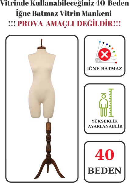 Pantolon Giyebilen 40 Beden Vitrin Amaçlı Terzi Mankeni Vitrin Mankeni
