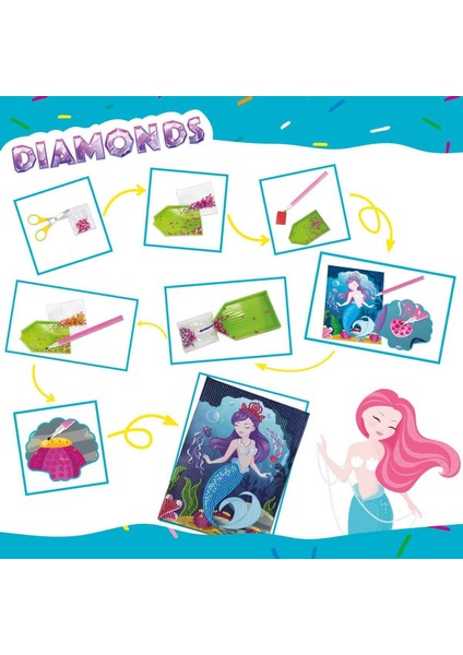 Deniz Kızı Desenli Elmas Boyama Seti fırsatları