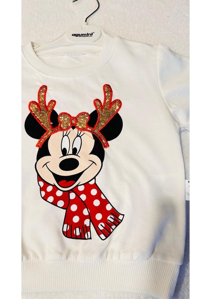Minnie Mouse Kız Çocuk Alt Üst Kışlık Takım %100 Pamuk Takım.