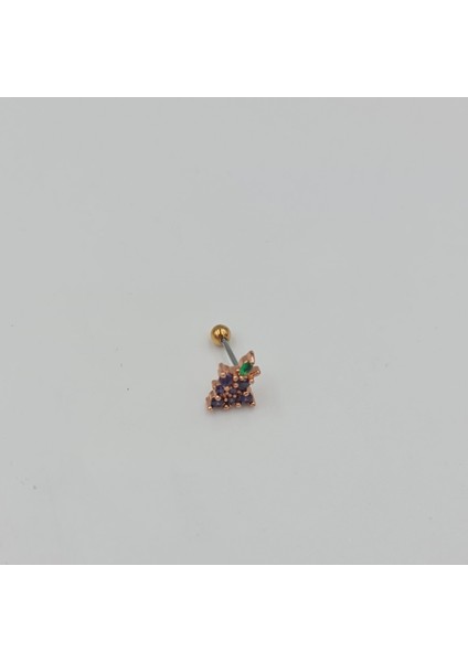 Cerrahi Çelik Rose Mor Taşlı Üzüm Küpe Tragus Helix Kıkırdak Piercing fırsatları