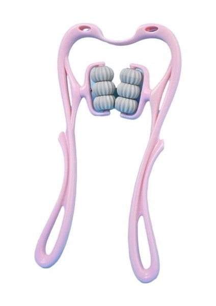 Pembe 6 Top Rulo Plastik Basınç Noktası Terapi Boyun Massageador Massagem Rahatlatmak El Silindir Boyun Masajı Boyun Omuz Tetik Noktası (Yurt Dışından)