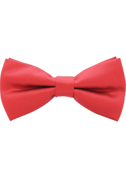 Çizgi Desenli Kırmızı Papyon