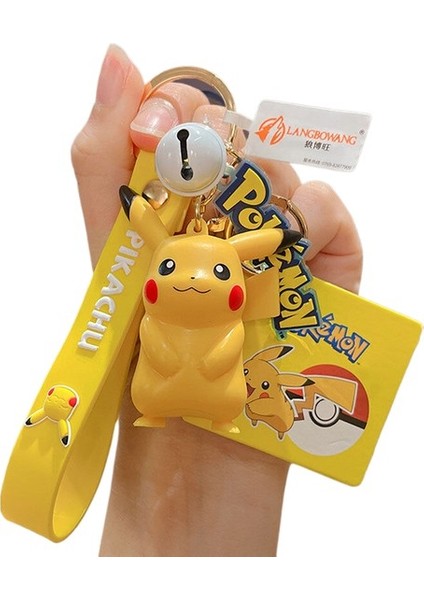 Pokémon Bebek Anahtarlık Kolye Sevimli Karikatür Pikachu Çift Araba Anahtarlık Kolye (Yurt Dışından)