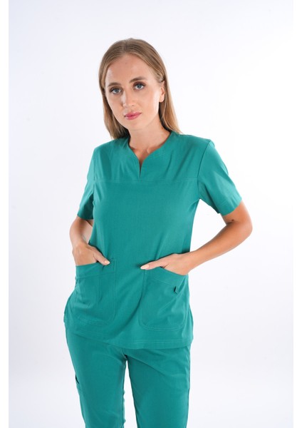 Business Model Soft Likra Ameliyathane Yeşili Doktor Hemşire Hastane Scrubs Üniforma Takımı fiyatları