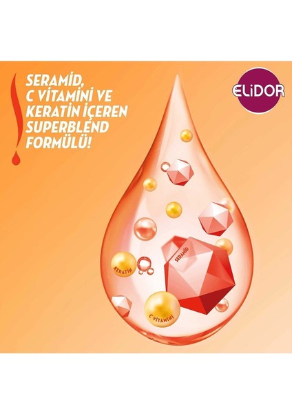 Superblend Saç Bakım Şampuanı Anında Onarıcı Bakım C Vitamini Keratin Seramid 400 ml X3 Adet