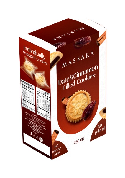 Hurma&Tarçın Dolgulu Tekli Sargılı Kurabiye 250 gr