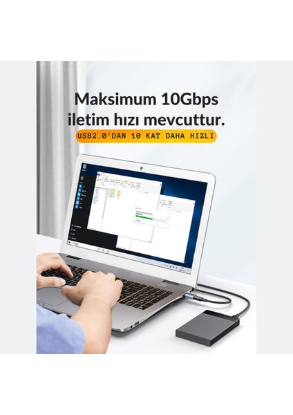 Jazos USB 3.1 To Type-C Otg Dönüştürücü Adaptör, 10 Gbps Veri Aktarım, Mini Type C Çevirici
