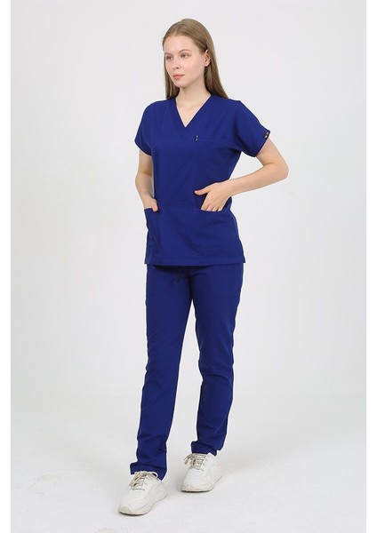 Daisy V Yaka Saks Unisex Uniforma (Likralı) Xs - Takım - Hayır İsim Yazılmasın fiyatları