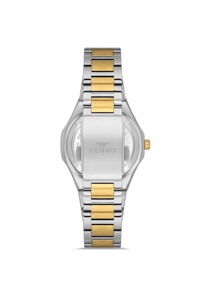 FL21515A-D Quartz Çelik Altın/gri 24 mm Kadın Kol Saati modelleri