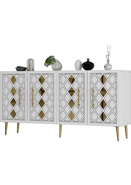 Domect (KB150) Konsol Beyaz-Altın modelleri