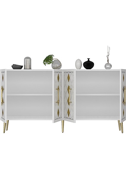 Domect (KB150) Konsol Beyaz-Altın indirimleri