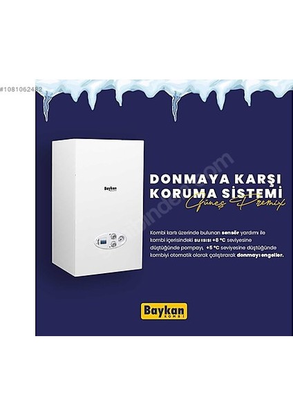 Güneş Premix 25 Kw 21.500 Kcal/h Premix Yoğuşmalı Kombi modelleri
