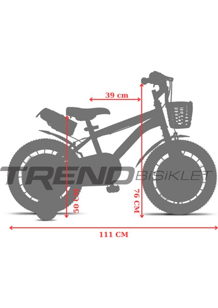 Trendbike Vento 16 Jant Bisiklet 4-6 Yaş Erkek Çocuk Bisikleti