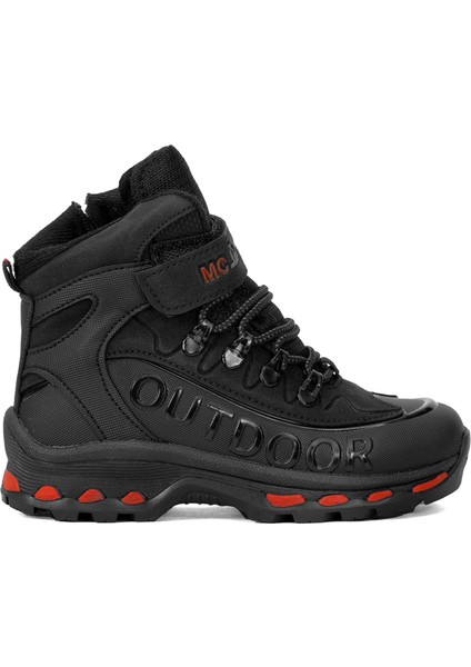 2115 Filet Erkek Çocuk Outdoor Bot Siyah - Kırmızı