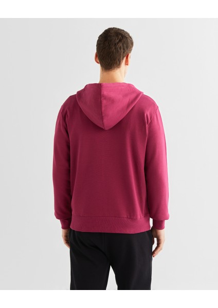 Erkek Bordo Regular Fit Kapüşonlu Logolu Sweatshirt 2037021.558 fiyatları