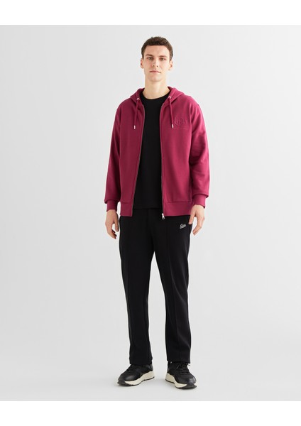 Erkek Bordo Regular Fit Kapüşonlu Logolu Sweatshirt 2037021.558 modelleri