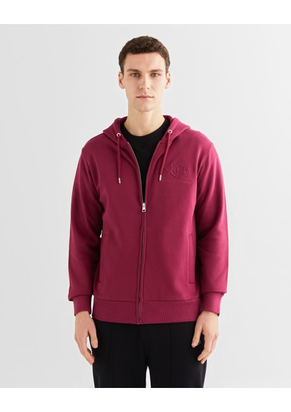 Erkek Bordo Regular Fit Kapüşonlu Logolu Sweatshirt 2037021.558 indirimleri
