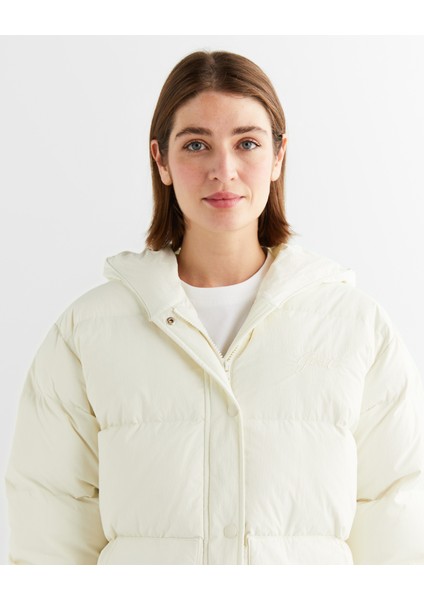 Kadın Krem Kapüşonlu Kapitone Mont 47124302T.130 fırsatları