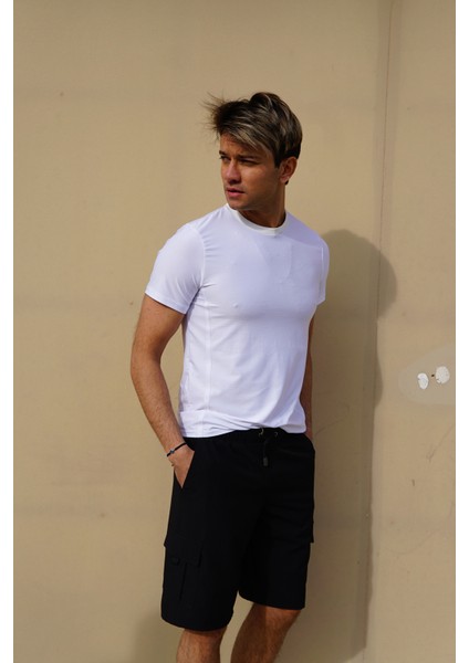 Erkek Kargo Şort Siyah fırsatları