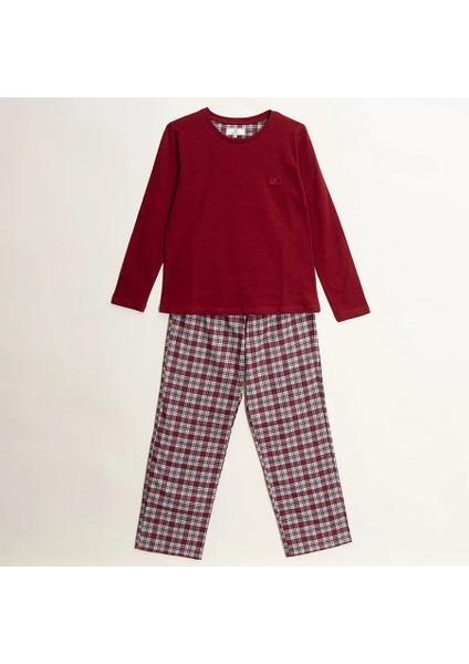 Kadın Pijama Takımı Xl Bordo