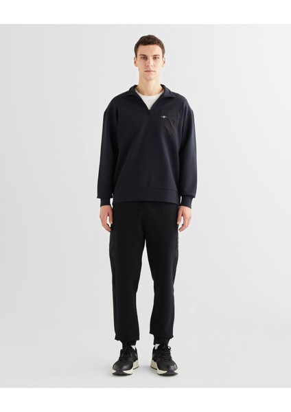 Erkek Siyah Relaxed Fit Yarım Fermuarlı Sweatshirt 2524340T.5 modelleri