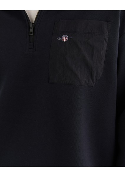 Erkek Siyah Relaxed Fit Yarım Fermuarlı Sweatshirt 2524340T.5 indirimleri