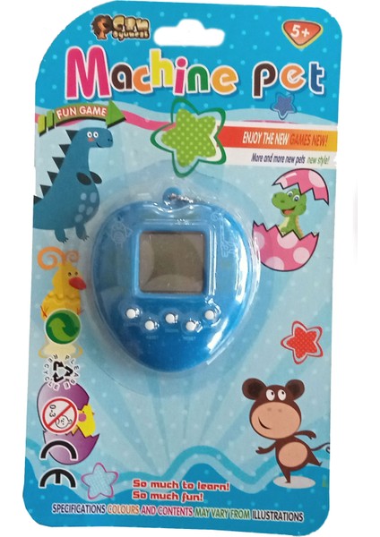 Mavi Renk Sanal Bebek Oyunu 7 cm 168 Oyunlu Tamagotchi