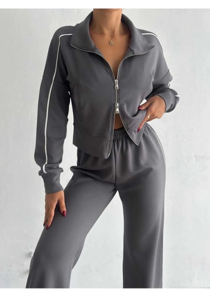 Modal Kumaş Çift Fermuarlı ve Biyeli Eşofman Takımı fiyatları