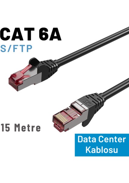 Irenıs 15 Metre Cat 6A Kablo, S/ftp Ethernet Data Center Patch Kablo