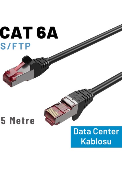 Irenıs 5 Metre Cat 6A Kablo, S/ftp Ethernet Data Center Patch Kablo